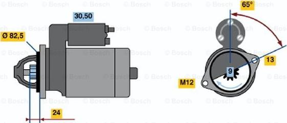 BOSCH 0 001 109 041 - Starteris autodraugiem.lv