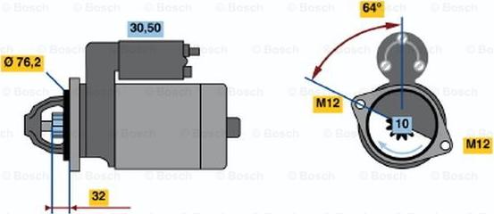 BOSCH 0 001 109 066 - Starteris autodraugiem.lv