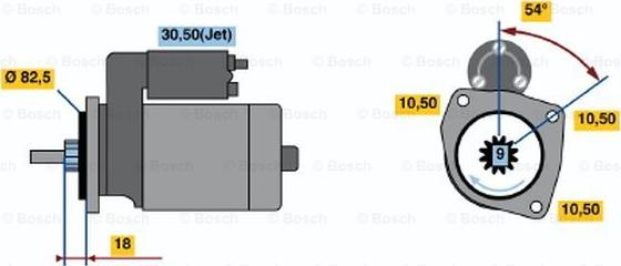 BOSCH 0 001 109 001 - Starteris autodraugiem.lv