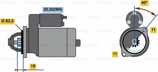 BOSCH 0 001 109 355 - Starteris autodraugiem.lv