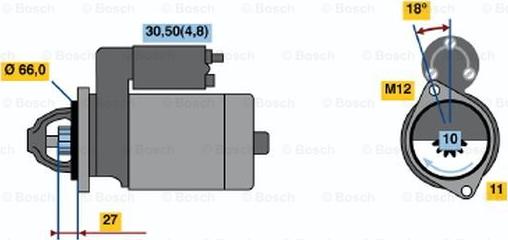 BOSCH 0 001 109 361 - Starteris autodraugiem.lv