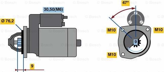 BOSCH 0 001 109 389 - Starteris autodraugiem.lv