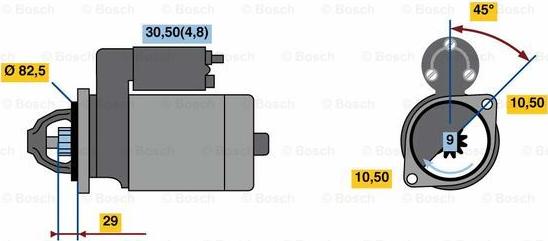 BOSCH 0 001 109 331 - Starteris autodraugiem.lv