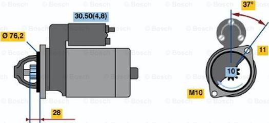 BOSCH 0 001 109 319 - Starteris autodraugiem.lv