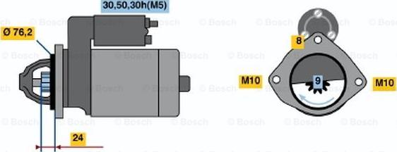 BOSCH 0 001 109 200 - Starteris autodraugiem.lv