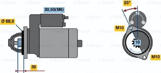 BOSCH 0 001 109 271 - Starteris autodraugiem.lv