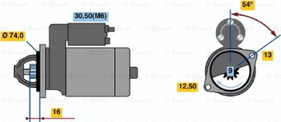 BOSCH 0 001 106 018 - Starteris autodraugiem.lv