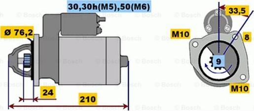 BOSCH 0 001 108 401 - Starteris autodraugiem.lv