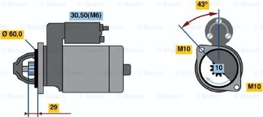 BOSCH 0 986 021 310 - Starteris autodraugiem.lv