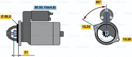 BOSCH 0 001 108 092 - Starteris autodraugiem.lv