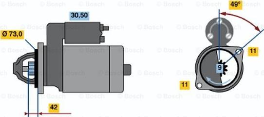 BOSCH 0 001 108 144 - Starteris autodraugiem.lv