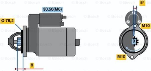 BOSCH 0 001 108 156 - Starteris autodraugiem.lv