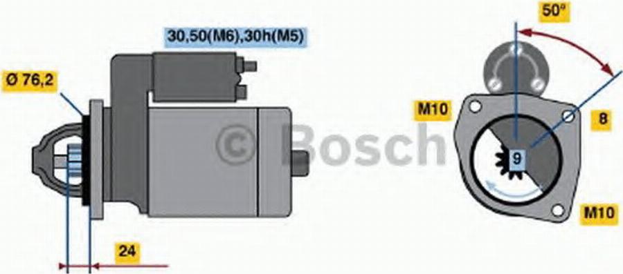 BOSCH 0 001 108 169 - Starteris autodraugiem.lv