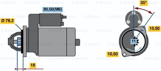 BOSCH 0 001 108 168 - Starteris autodraugiem.lv