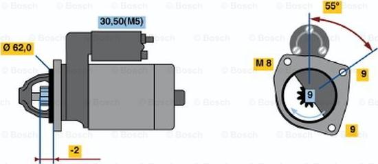 BOSCH 0 001 108 162 - Starteris autodraugiem.lv