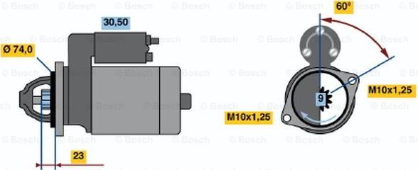 BOSCH 0 001 108 118 - Starteris autodraugiem.lv