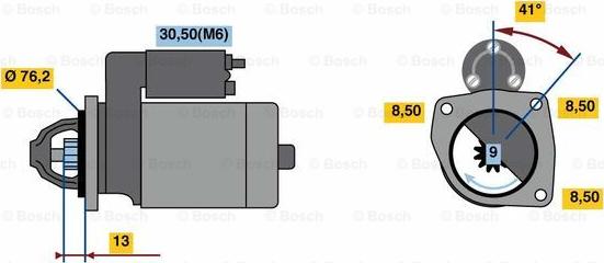 BOSCH 0 001 108 241 - Starteris autodraugiem.lv