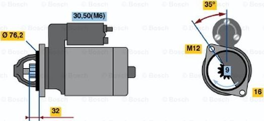 BOSCH 0 001 108 200 - Starteris autodraugiem.lv