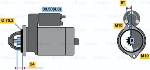 BOSCH 0 001 108 211 - Starteris autodraugiem.lv