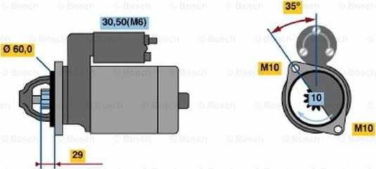 BOSCH 0 001 108 213 - Starteris autodraugiem.lv