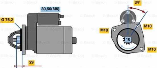 BOSCH 0 001 107 499 - Starteris autodraugiem.lv