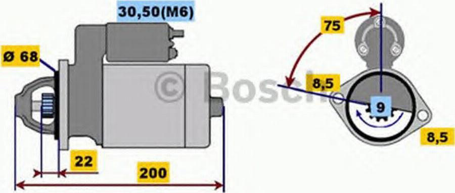 BOSCH 0001107408 - Starteris autodraugiem.lv