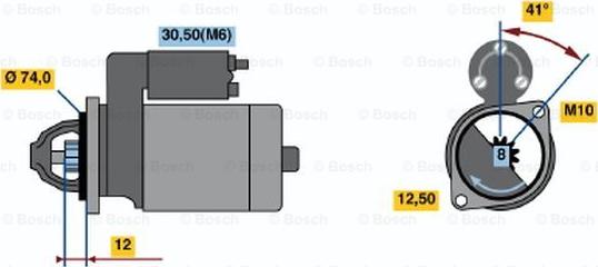 BOSCH 0 001 107 431 - Starteris autodraugiem.lv