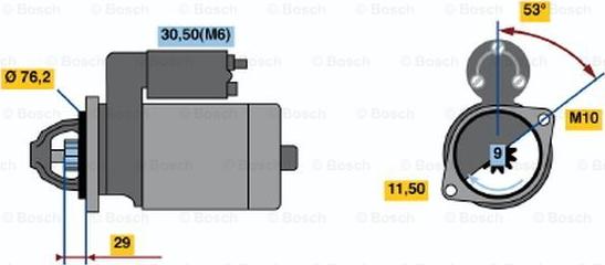 BOSCH 0 001 107 425 - Starteris autodraugiem.lv