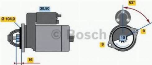 BOSCH 0 001 107 545 - Starteris autodraugiem.lv