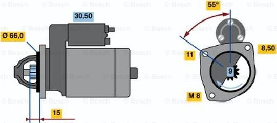 BOSCH 0 001 107 097 - Starteris autodraugiem.lv