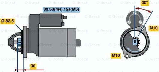 BOSCH 0 001 107 048 - Starteris autodraugiem.lv