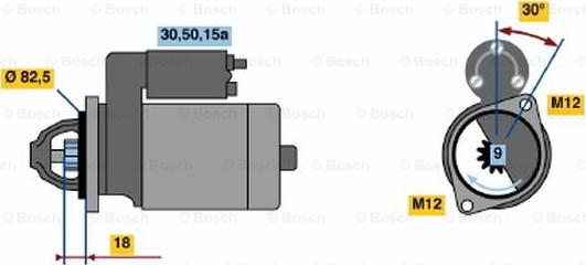 BOSCH 0 001 107 068 - Starteris autodraugiem.lv