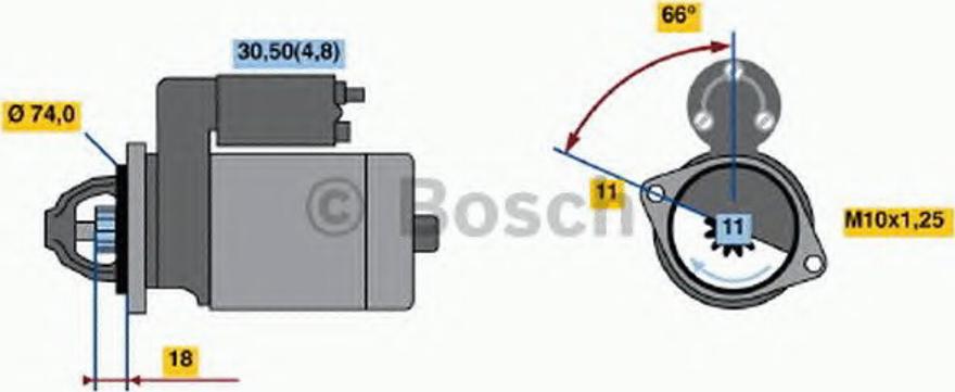 BOSCH 0 001 107 088 - Starteris autodraugiem.lv