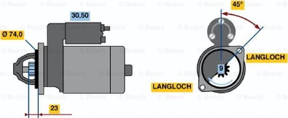 BOSCH 0 001 108 181 - Starteris autodraugiem.lv