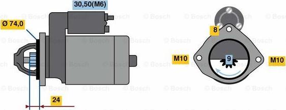 BOSCH 0 001 115 040 - Starteris autodraugiem.lv