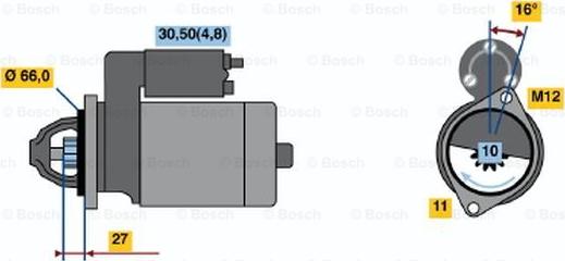 BOSCH 0 001 115 056 - Starteris autodraugiem.lv