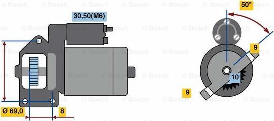 BOSCH 0 001 115 068 - Starteris autodraugiem.lv