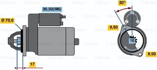 BOSCH 0 001 115 008 - Starteris autodraugiem.lv