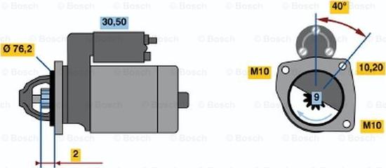 BOSCH 0 001 115 002 - Starteris autodraugiem.lv