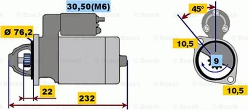 BOSCH 0 001 115 039 - Starteris autodraugiem.lv