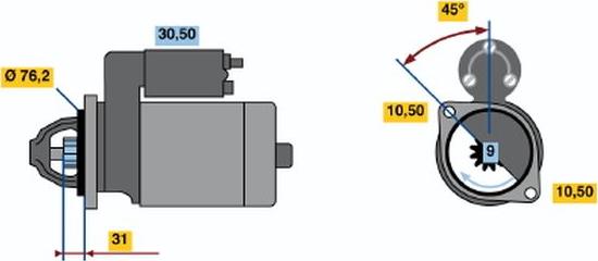 BOSCH 0001115035 - Starteris autodraugiem.lv