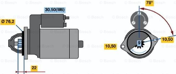 BOSCH 0 001 115 024 - Starteris autodraugiem.lv