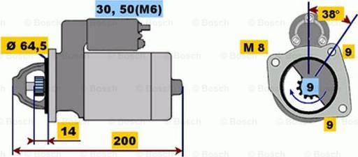 BOSCH 0 001 116 005 - Starteris autodraugiem.lv