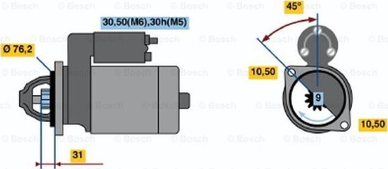 BOSCH 0 001 110 041 - Starteris autodraugiem.lv