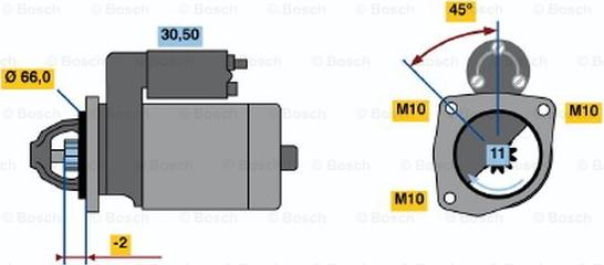 BOSCH 0 001 110 017 - Starteris autodraugiem.lv