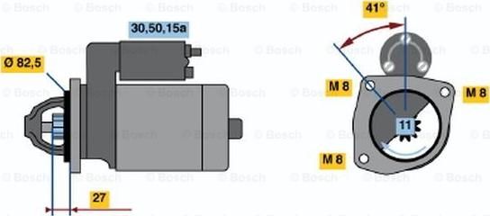 BOSCH 0 001 110 083 - Starteris autodraugiem.lv