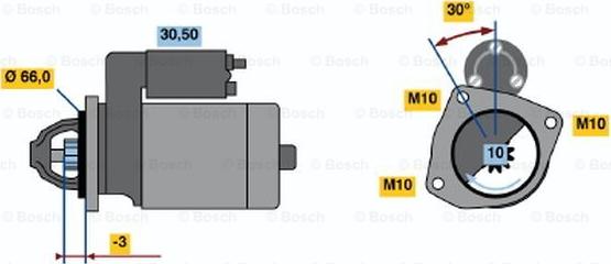 BOSCH 0 001 110 079 - Starteris autodraugiem.lv