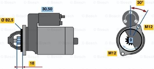 BOSCH 0 001 110 136 - Starteris autodraugiem.lv