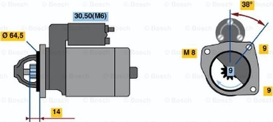 BOSCH 0 001 113 006 - Starteris autodraugiem.lv