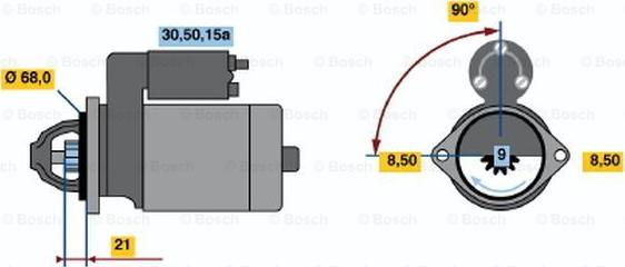 BOSCH 0 001 112 008 - Starteris autodraugiem.lv